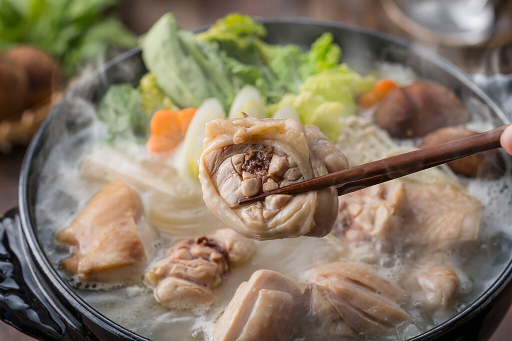ご夕食に「九州産華味鳥の水炊き」が加わりました